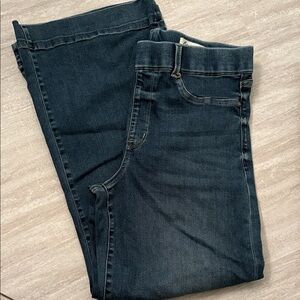 High waist pull on wide leg Cosmic Blue Love Jeans